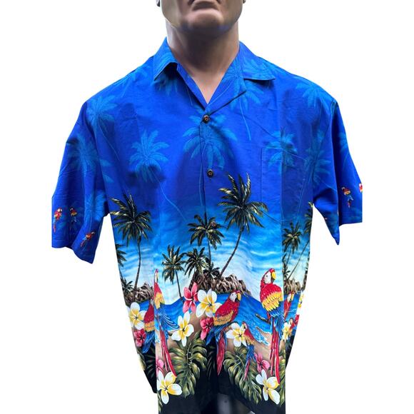 VINTAGE HAWAIIAN SHIRT PACIFIC LEGEND COTTON ALOHA SHIRT - Picture 1 of 9